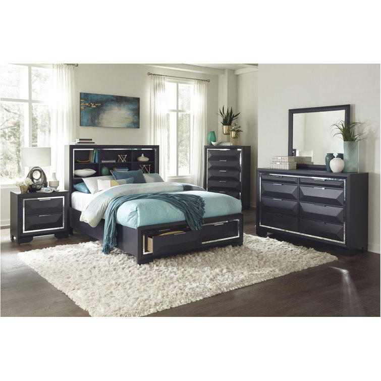 Red Barrel Studio® Harrie MidnightBlue Bedroom Set 3&2 Wayfair